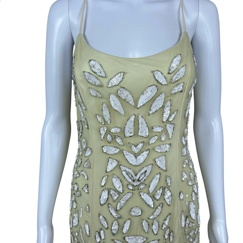 NBD Revolve Madeline Beaded Sequin Mini Dress Sz 6 Event Glam Party Coquette